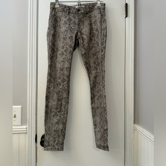 Rich & Skinny Snakeskin Print Cotton Blend Skinny Jeans, Women’s Size 27 - Picture 3 of 15